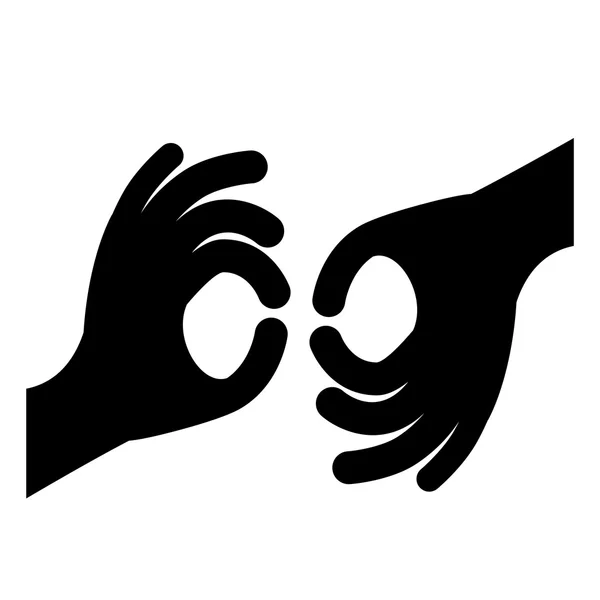 Дизайн иконки языка жестов — стоковый вектор