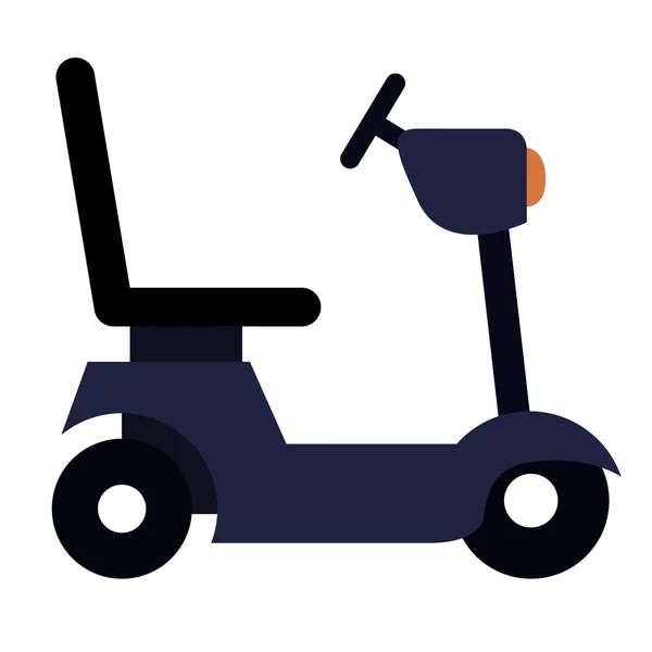 Wózek dla osoby niepełnosprawnej na białym tle projekt ikonę — Wektor stockowy