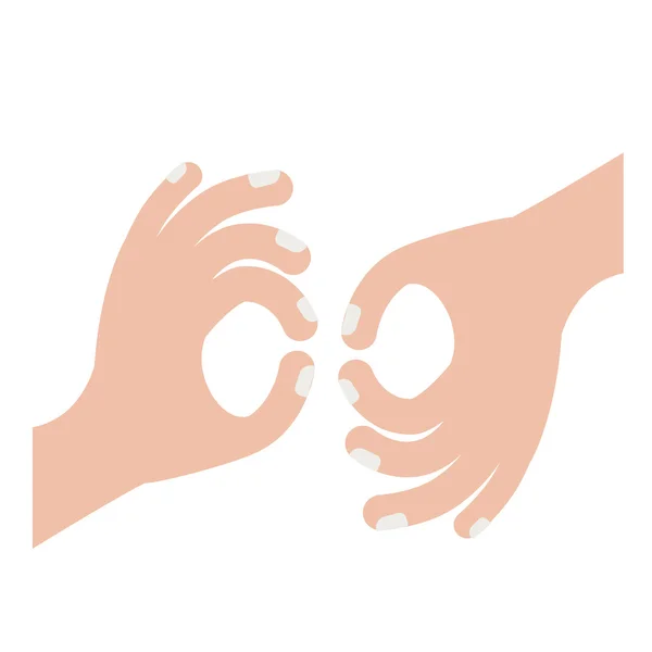 Sign language isolated icon design — Stock Vector