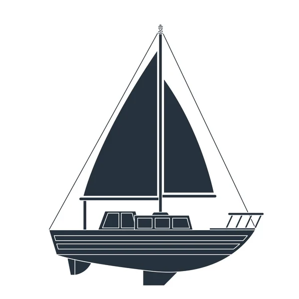 Icono de transporte de velero — Vector de stock