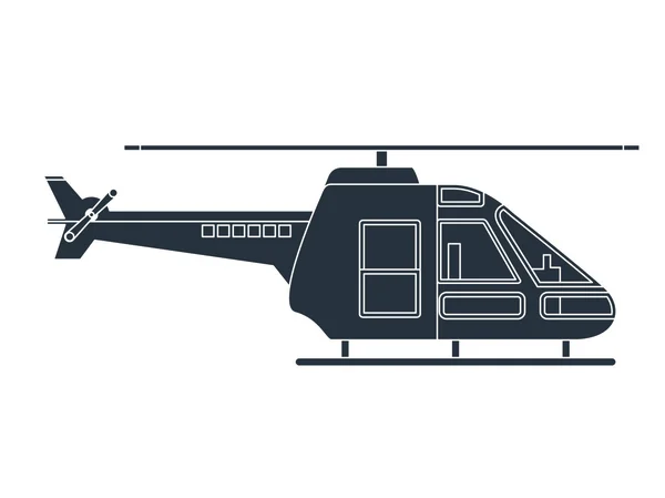 Icona volante del veicolo dell'elicottero — Vettoriale Stock