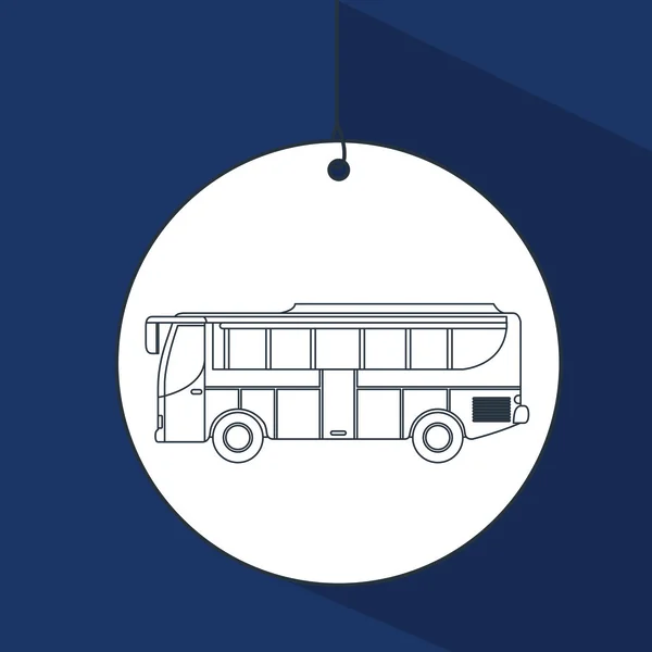 Bus vehicle transport public icon — Stock Vector