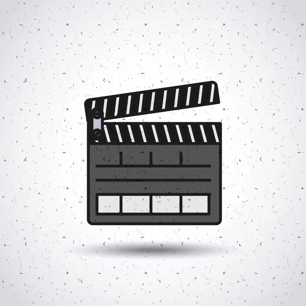 Clapper clapperboard production icon — Stock Vector