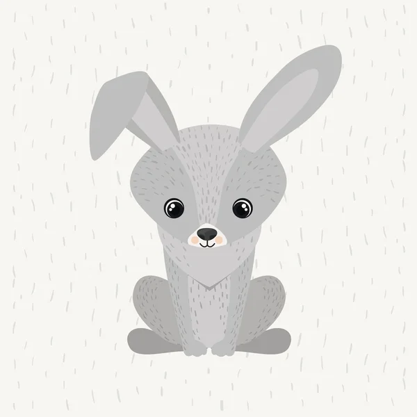 Rabbit cute woodland icon — стоковый вектор