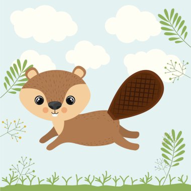 Kunduz sevimli yaban hayatı kutsal kişilerin resmi