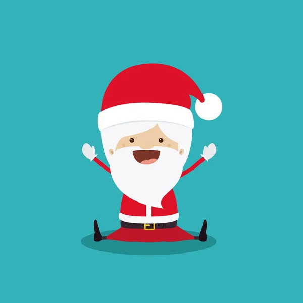 Santa claus cute character icon — Stock Vector