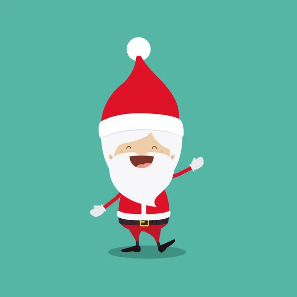 Santa claus roztomilý charakter ikona — Stockový vektor