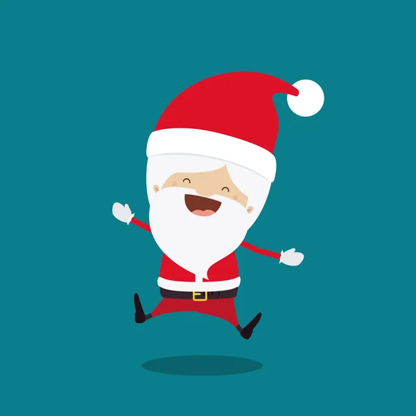 Santa claus söt karaktär ikon — Stock vektor