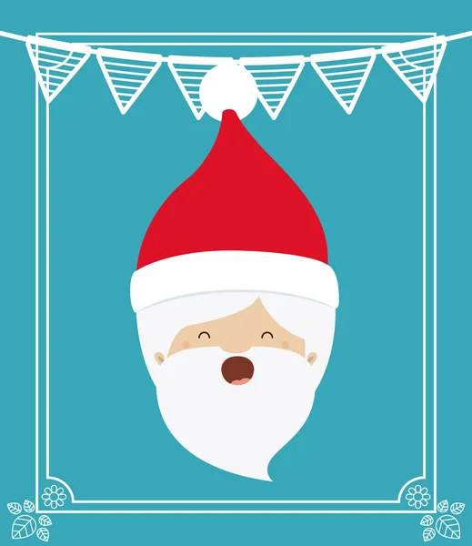 Ikona znaku roztomilý snímek Santa claus — Stockový vektor