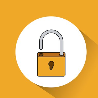 asma kilit güvenlik simgesi kilidini