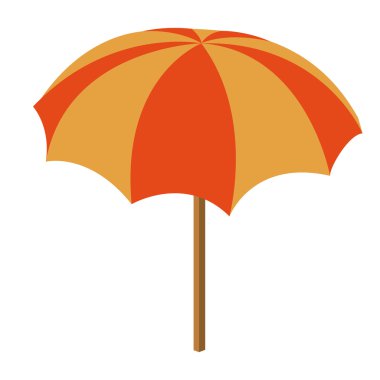 plaj şemsiyesi izole simgesi