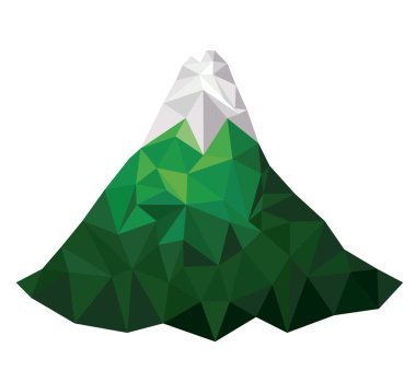 dağ düşük Poli izole simgesi