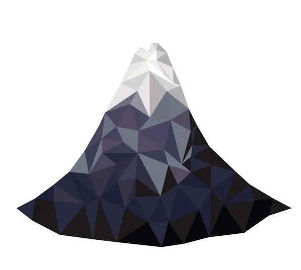 Mountain Low Poly isolierte Ikone Design — Stockvektor