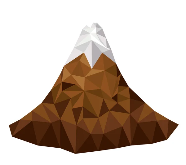 Montaña bajo poli aislado icono de diseño — Archivo Imágenes Vectoriales