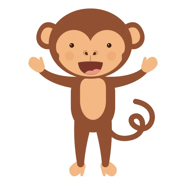 Смешной персонаж обезьяны — стоковый вектор