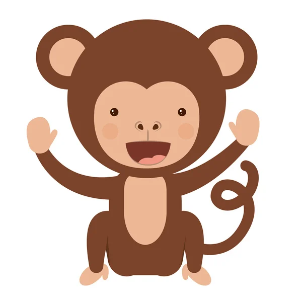 Смешной персонаж обезьяны — стоковый вектор