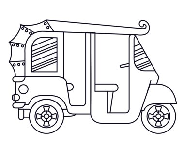 izole mototaxi simgesi tasarım