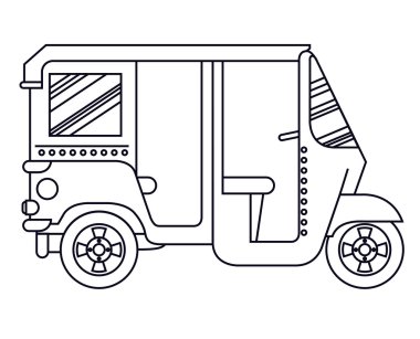 izole mototaxi simgesi tasarım
