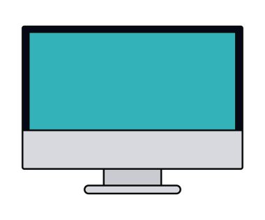 bilgisayar izole monitör simgesi tasarım