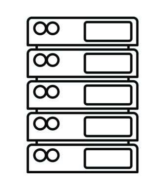 ağ sunucusu simgesi tasarım izole