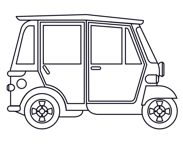 Izole mototaxi simgesi tasarım — Stok Vektör