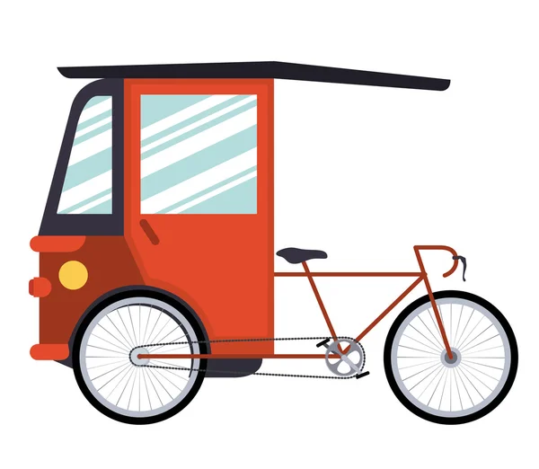 Rickshaw india diseño icono aislado — Archivo Imágenes Vectoriales