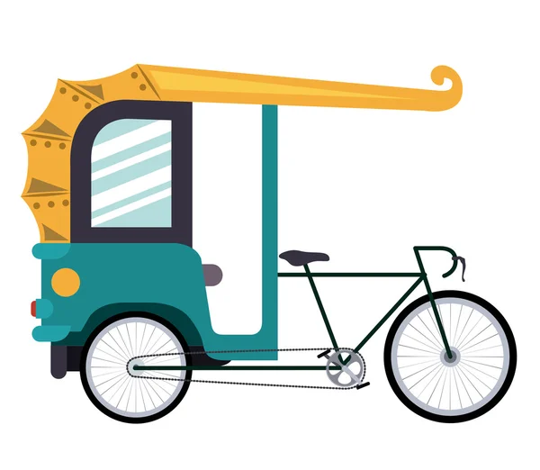 Rickshaw india diseño icono aislado — Vector de stock