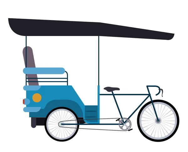 Rickshaw india diseño icono aislado — Archivo Imágenes Vectoriales