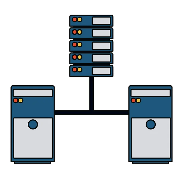 Diseño de icono aislado servidor de red — Vector de stock