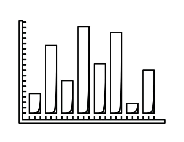 Crescimento estatístico design de ícone isolado — Vetor de Stock