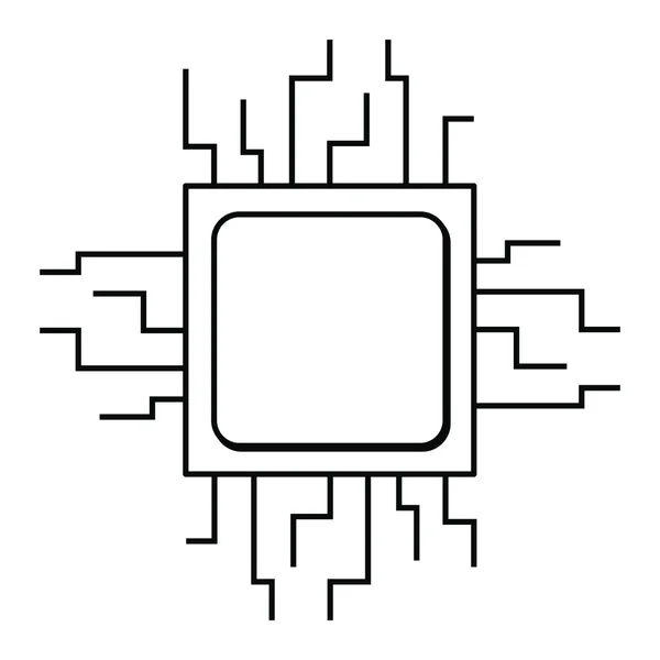 Procesor počítače samostatný ikonu design — Stockový vektor