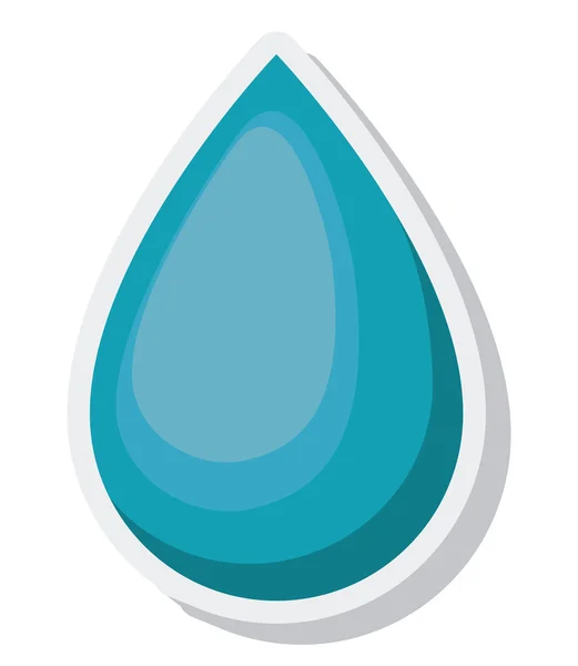 Ecología de gota de agua icono aislado — Vector de stock