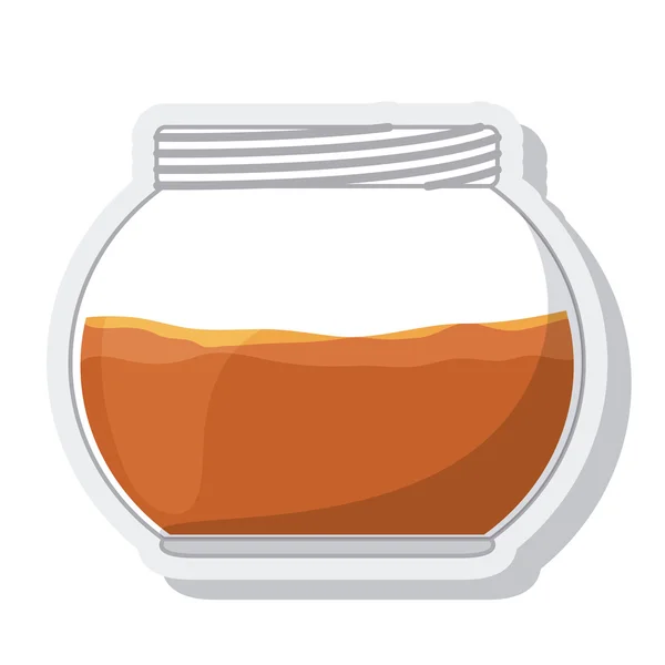 Glas süßer Honig isoliert — Stockvektor