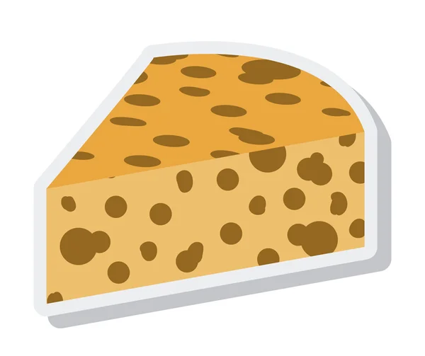 Delicious cheese isolated icon — Stock Vector