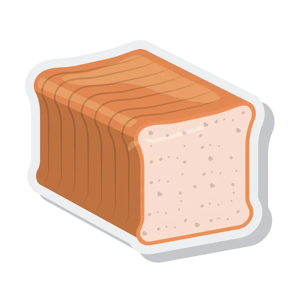 Вкусный хлеб изолированный значок — стоковый вектор