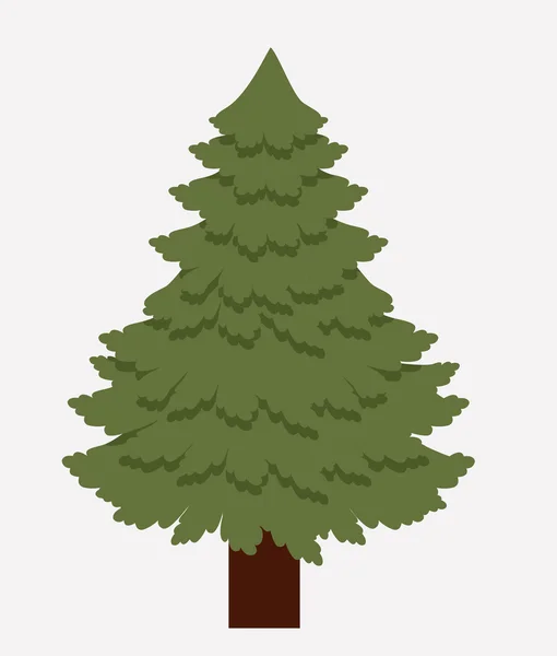 Boom pine kerst pictogram — Stockvector