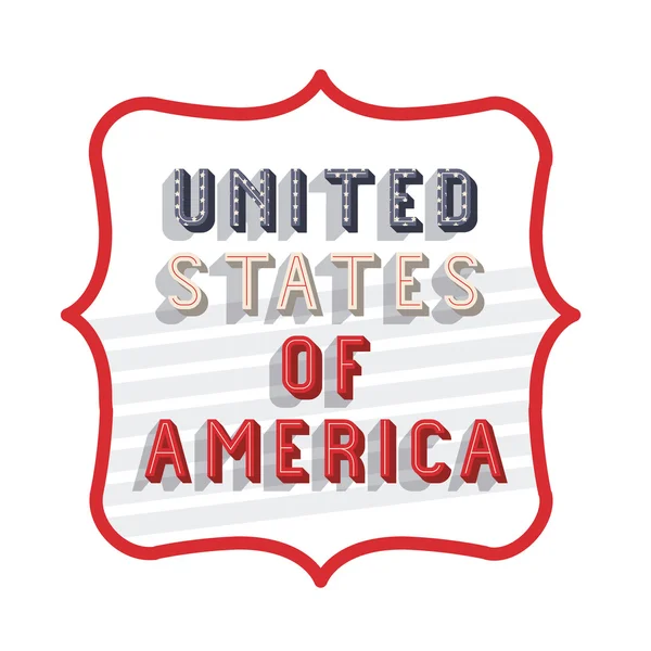 United states of america icon — Stock Vector