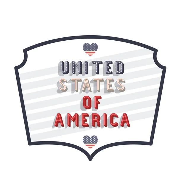 United states of america icon — Stock Vector