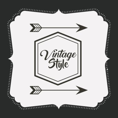 çerçeve retro tarzı simge, izole simgesi tasarım.