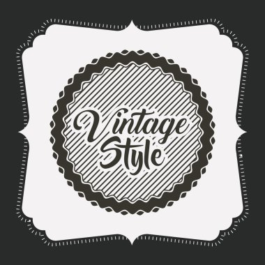 çerçeve retro tarzı simge, izole simgesi tasarım.