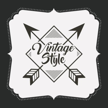 çerçeve retro tarzı simge, izole simgesi tasarım.
