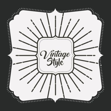 çerçeve retro tarzı simge, izole simgesi tasarım.