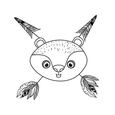 hayvan çizim stili boho simgesi