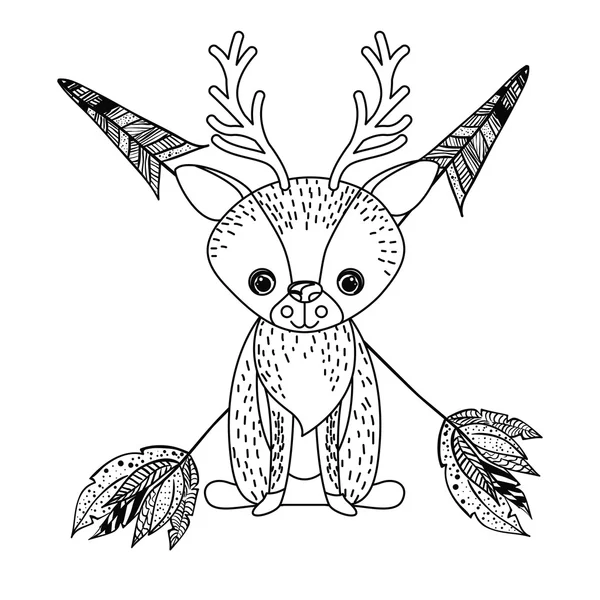 Икона животного стиля boho — стоковый вектор