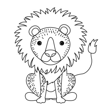 Aslan sevimli yaban hayatı kutsal kişilerin resmi