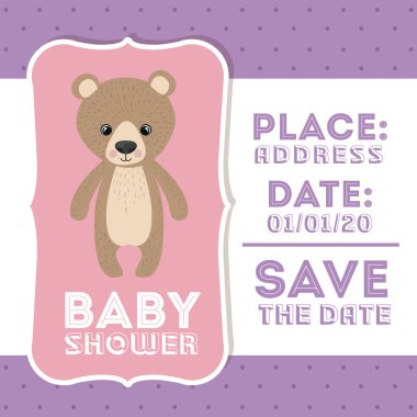 ayı hayvan bebek duş kart simgesi