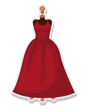 kadın manken izole simgesi