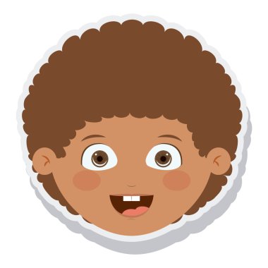 izole gülümseyen baş küçük çocuk