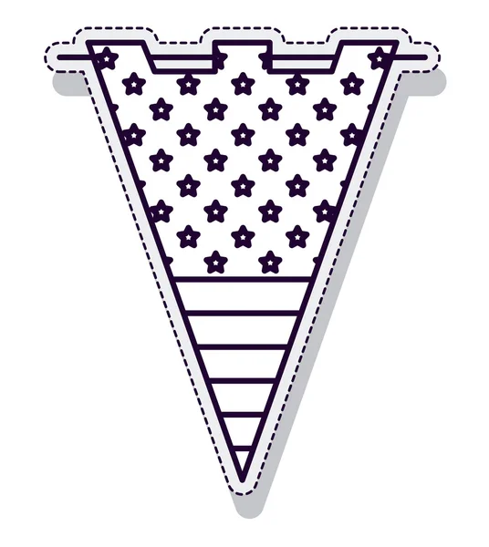 Garland trojúhelník strana indpendence den — Stockový vektor