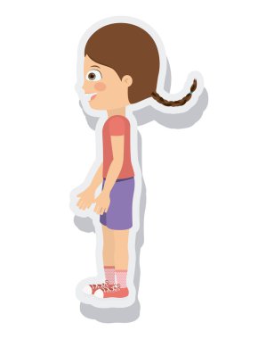 izole küçük kız avatar